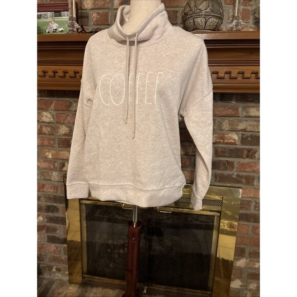 Rae Dunn Off White Sweatshirt Coffee Themed Size Small NWT - Picture 2 of 8